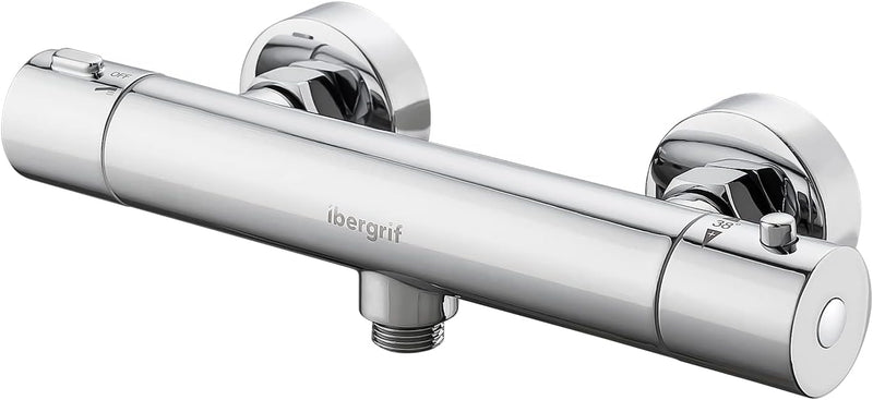 Ibergrif - Thermostat für Brausebatterie, Duscharmatur Ersatzteile, Verbrühschutz, Chrome Brausebatt