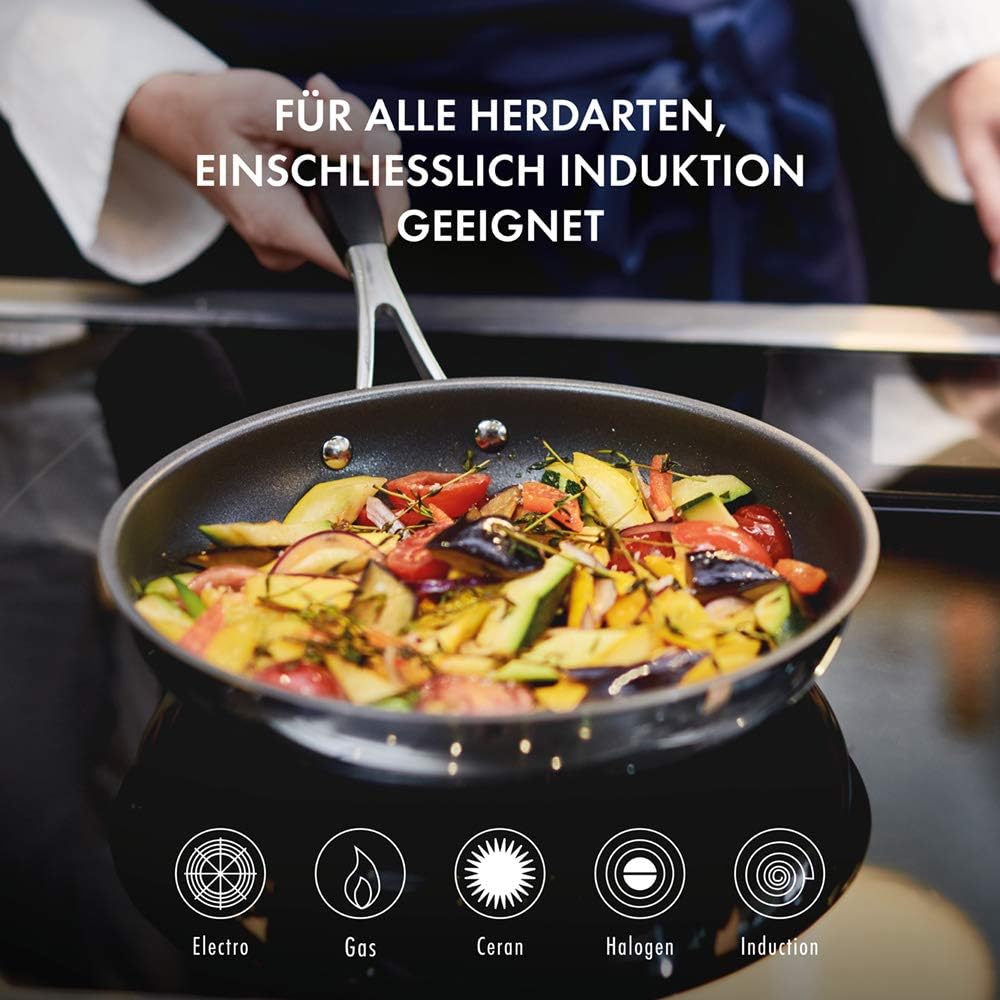 CORNELIA POLETTO BY ZWILLING Kochtopf-Set mit Pfanne, 6-teilig, 4 Deckel, Induktionsgeeignet, Edelst