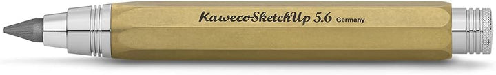 Kaweco Sketch Up Brass Fallbleistift 5,6 mm 5B I Minenbleistift aus massivem Metall in oktogonalem A