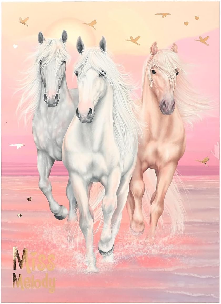 Depesche 12380 Miss Melody Sundown - Briefpapier Set in einer Mappe, mit Pferde-Motiven und Mustern,