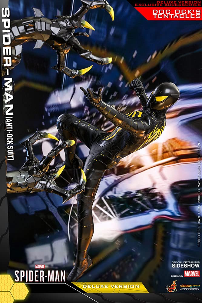 Hot Toys 1:6 Spider-Man Anti-Ock Suit Deluxe, Mehrfarbig, 45,7 cm (HT906796)