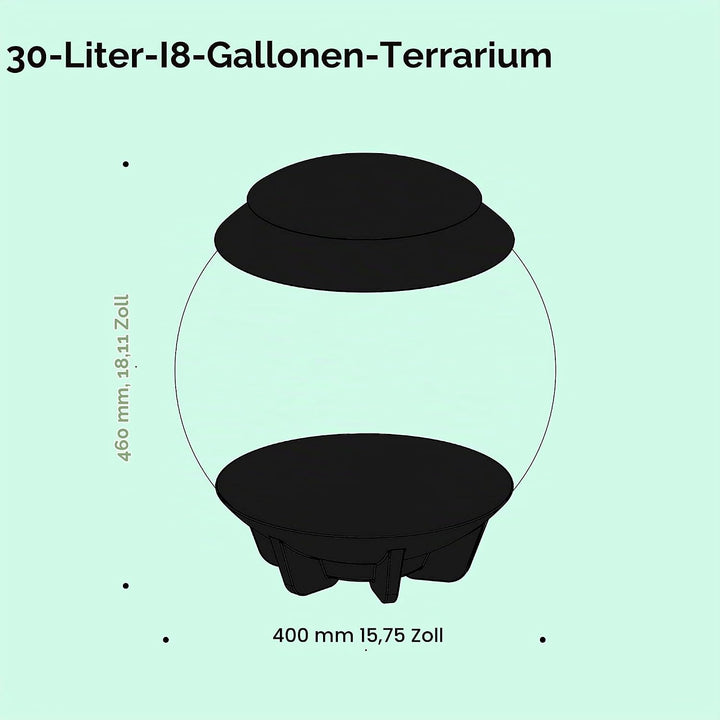 biOrb AIR 30 schwarz - Terrarium mit LED-Beleuchtung / Acryl-Becken zur Pflanzenpflege / für empfind