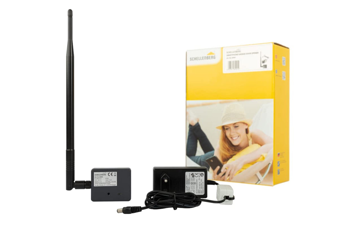 Schellenberg 60991 Garagentor Fernbedienung, universal Smartphone Garagentoröffner PLUS mit externer