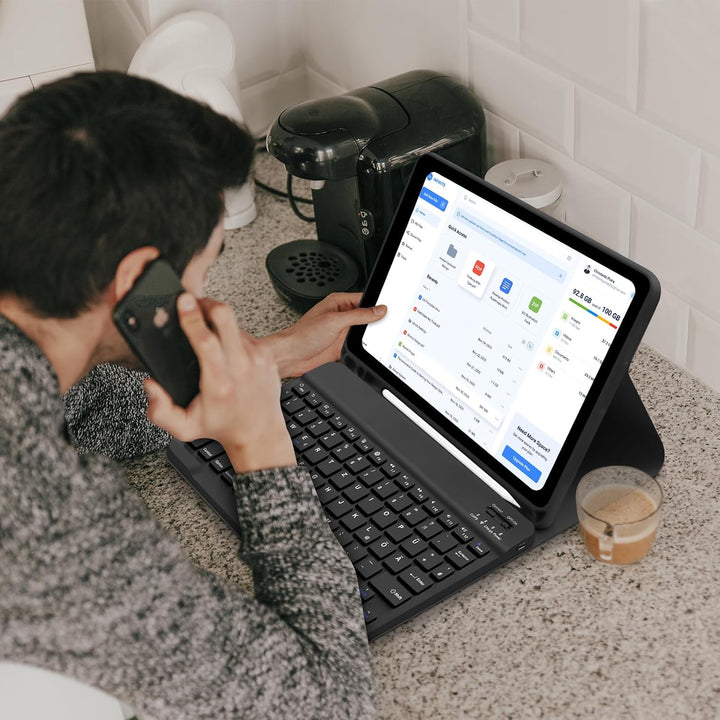 iPad Air 5 Hülle mit Tastatur für iPad Air 6 11 Zoll, Deutsches Taststur Hülle für iPad Air 11 Zoll