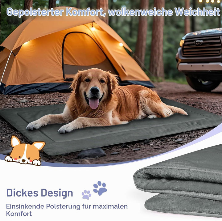 Pawsse Wasserdicht Hundedecke für Unterwegs 127 x 70cm, Outdoor Hundematte Waschbar Hundekissen zum