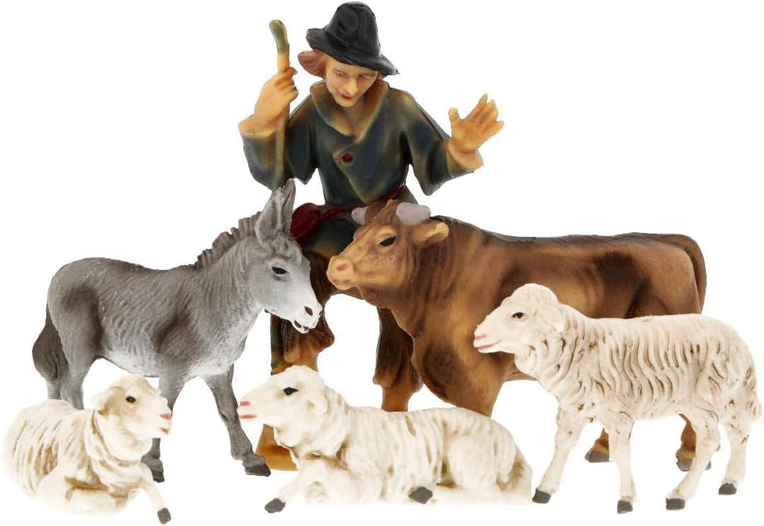 Marolin Krippenfiguren Set 12 Figuren, zu 9cm Fig. (Kunststoff)