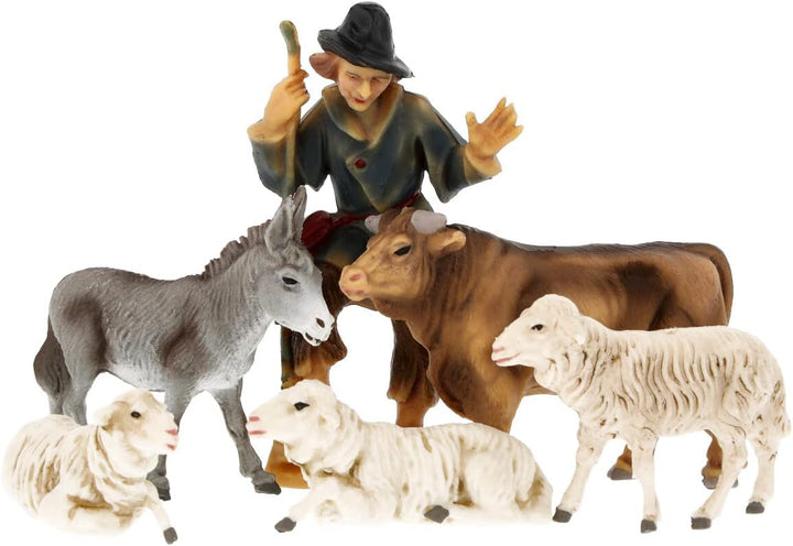 Marolin Krippenfiguren Set 12 Figuren, zu 9cm Fig. (Kunststoff)