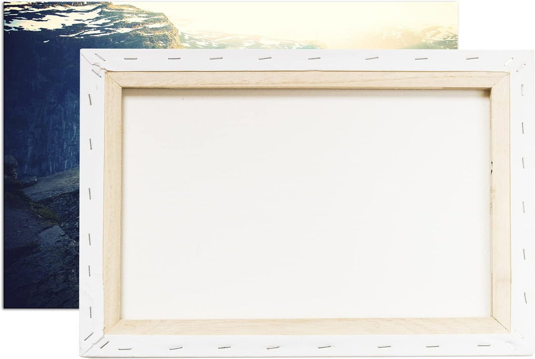 deyoli atemberaubende Aussicht eines Fjords Format: 80x60 als Leinwandbild, Motiv fertig gerahmt auf