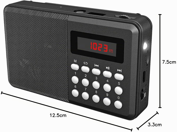 auvisio Camping-Radio: Digitales FM-Taschenradio, Bluetooth, MP3-Player, USB, microSD &amp; Akku (Radio