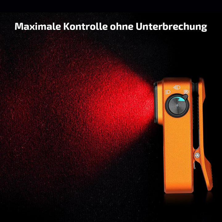 OLIGHT Oclip Pro Mini LED Taschenlampe mit Flutlicht, fokussiertes Licht und Rotlicht,500 LM helle U