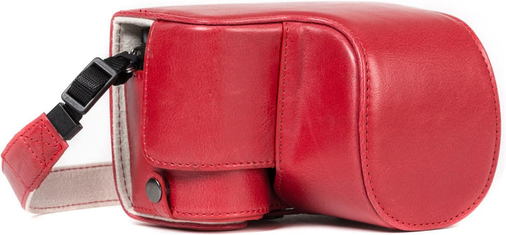 MegaGear Sony Alpha A6500 (16-50 mm) Ever Ready Leder Kamera-Case mit Trageriemen und Batteriezugang