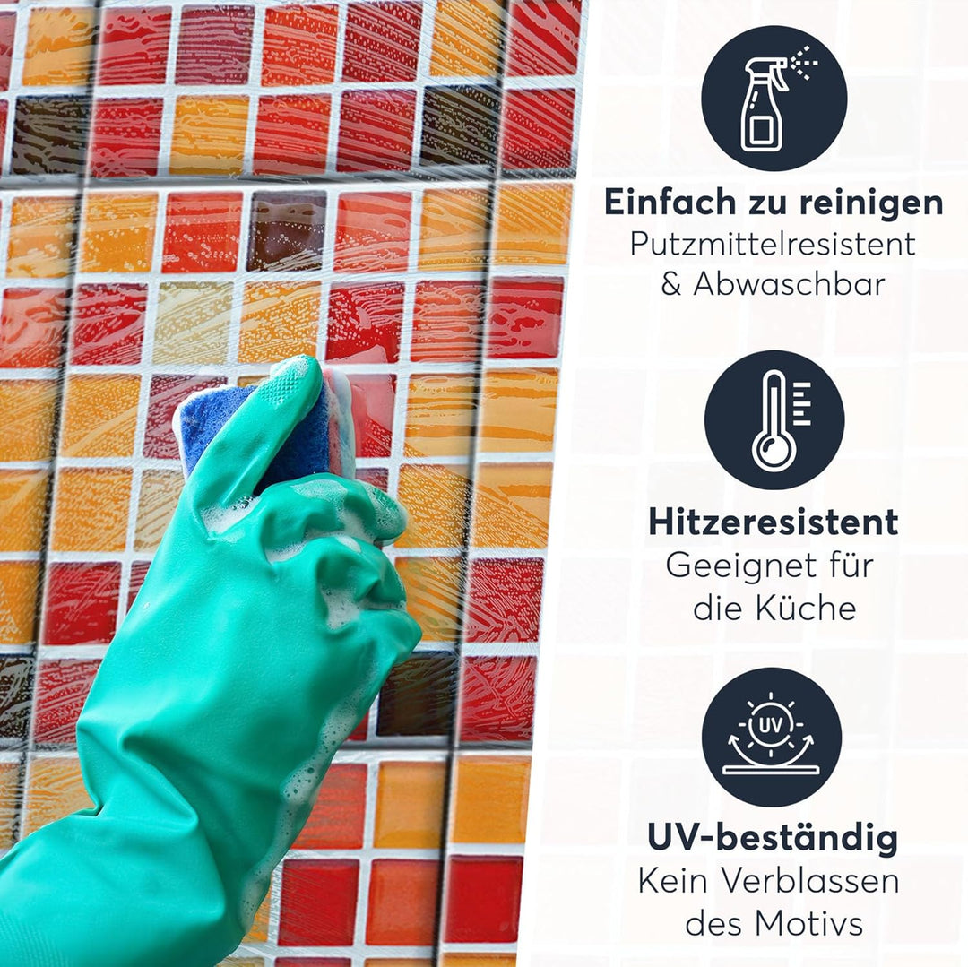 CREATISTO Mosaik Klebefliesen Stickerfliesen Fliesenfolie - Hochwertige Aufkleber Sticker für Fliese