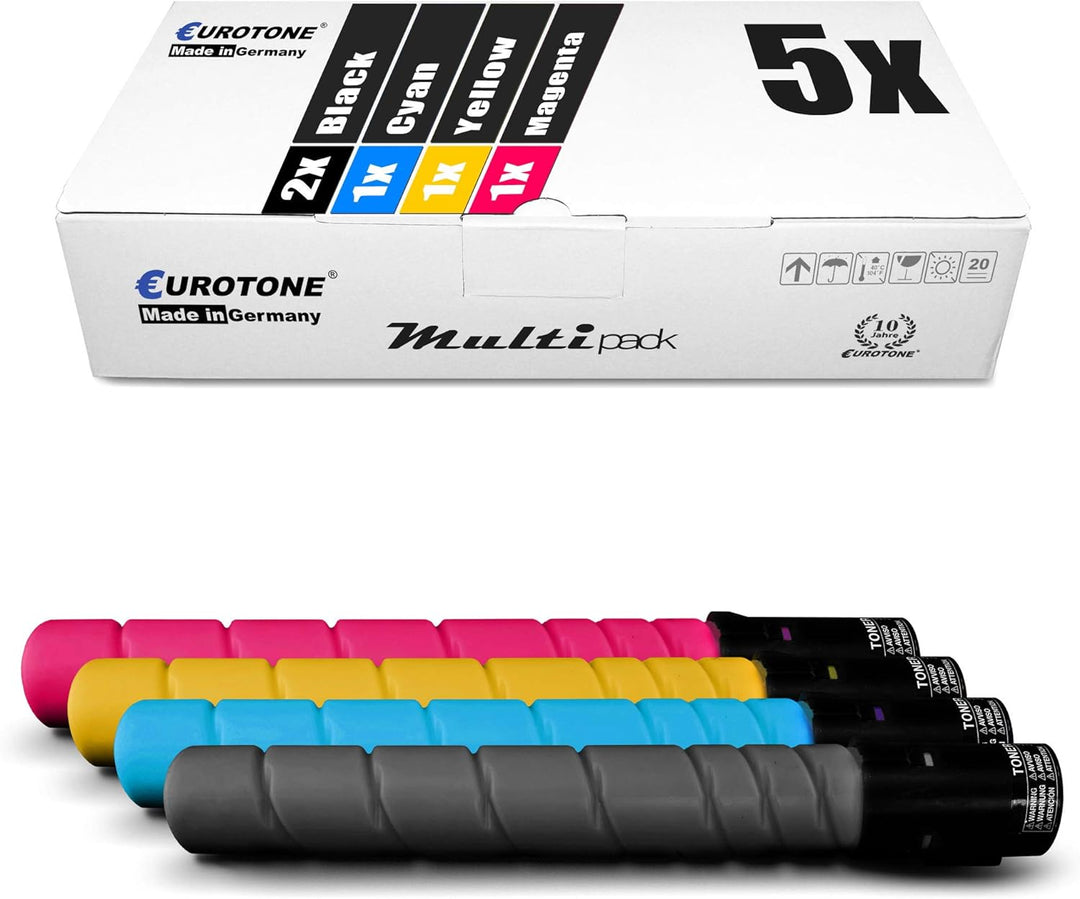 Eurotone 5X Müller Printware Toner für Konica Minolta Bizhub C 220 280 ersetzt TN216 TN216 Set aus 5