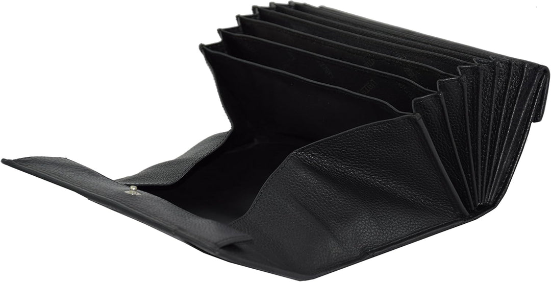 Menzo Kellnerbörse aus echten Leder, Kellnertasche, Kellnerportemonnaie, Kellnerbeutel schwarz