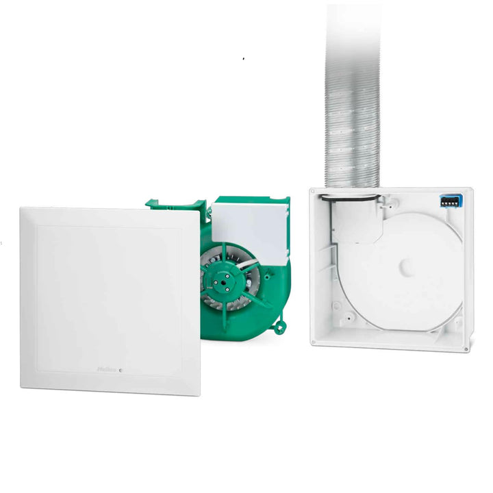 Ritzer by Helios Einrohr-Lüftungssystem ultraSilence ELS inkl. Gehäuse, Frontabdeckung und Filter fü