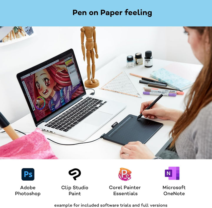 Wacom Intuos S Black (CTL-4100K-S) s Ohne Bluetooth Einzigartig, s Ohne Bluetooth Einzigartig