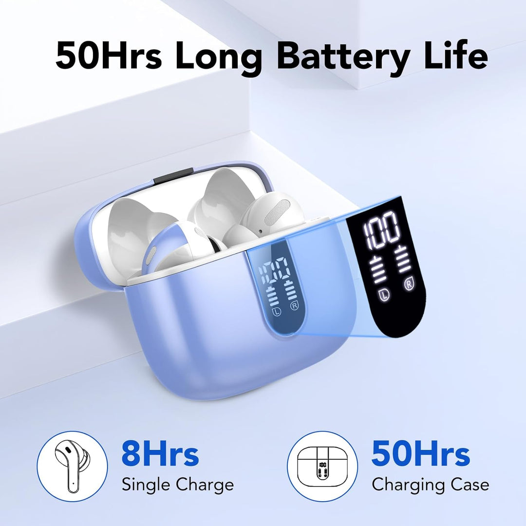 Bluetooth Kopfhörer, In Ear Kopfhörer Kabellos Bluetooth 5.3 mit 50H Tiefer Bass, 2024 Neue Kabellos