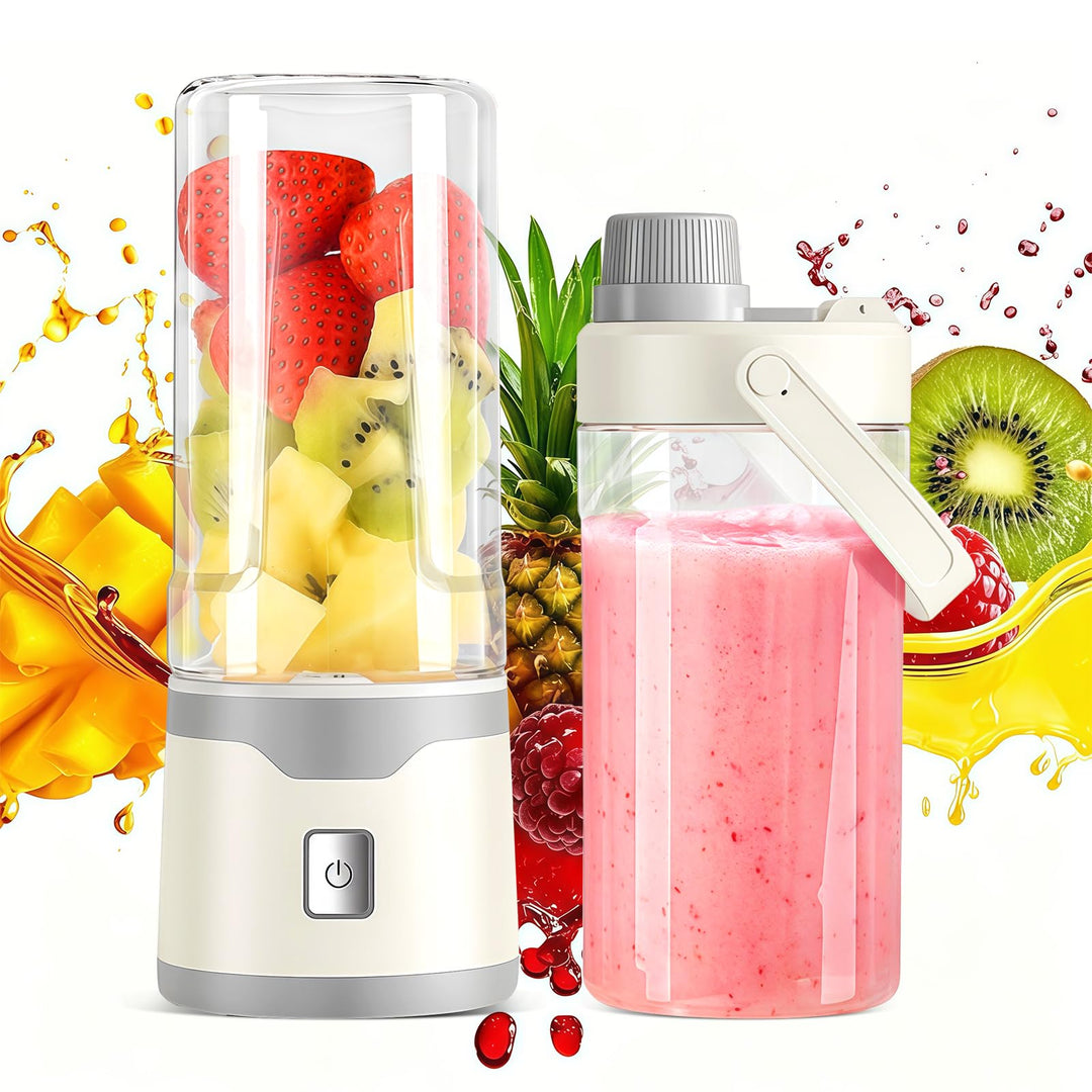 Mixer to Go, Tragbarer Schneller Mixer Smoothie Maker, 18-Blatt Edelstahlklingen, 450ml USB-C Wieder