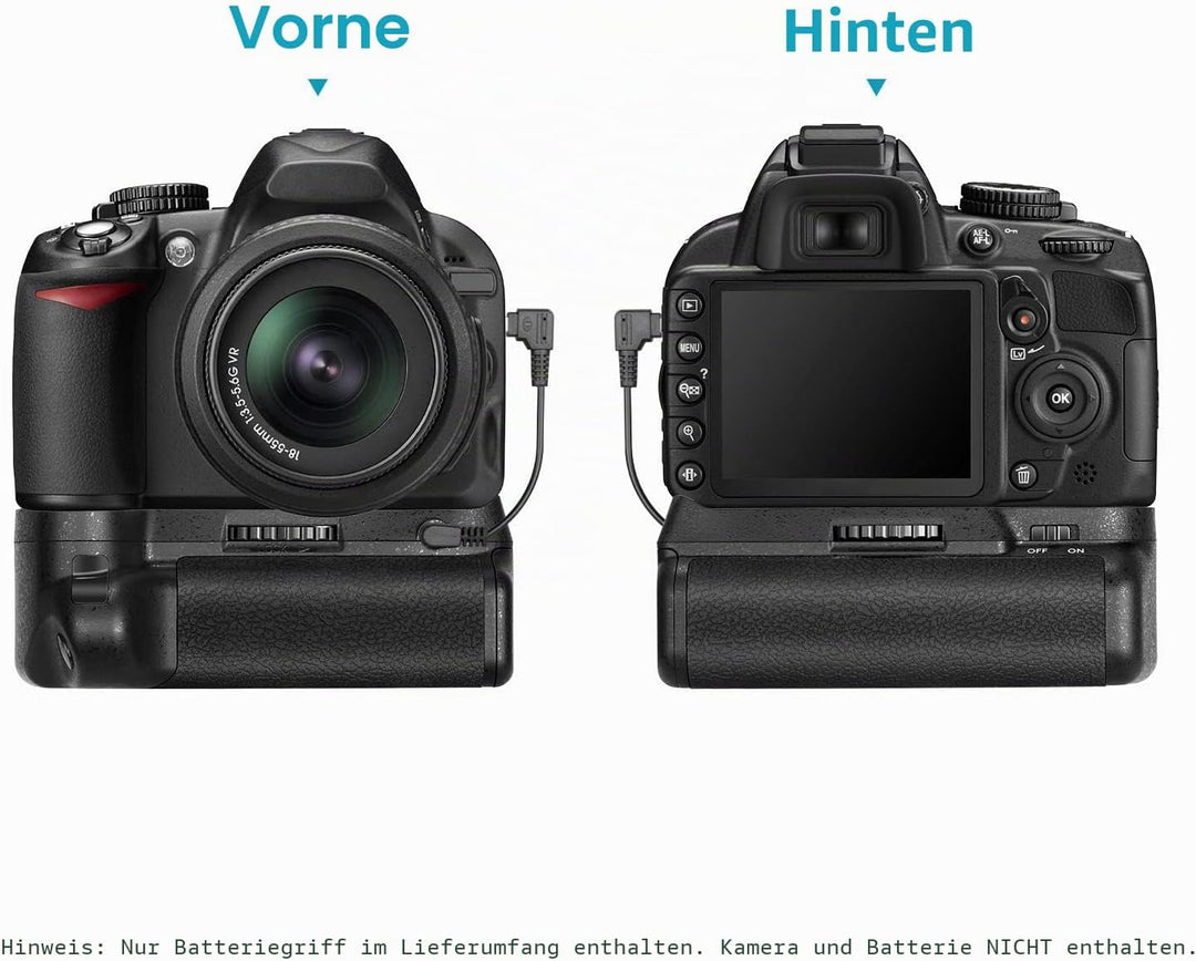 NEEWER Professional Vertikaler Batteriegriff Akkugriff Battery Grip wie der Nikon BG-2F für Nikon D3