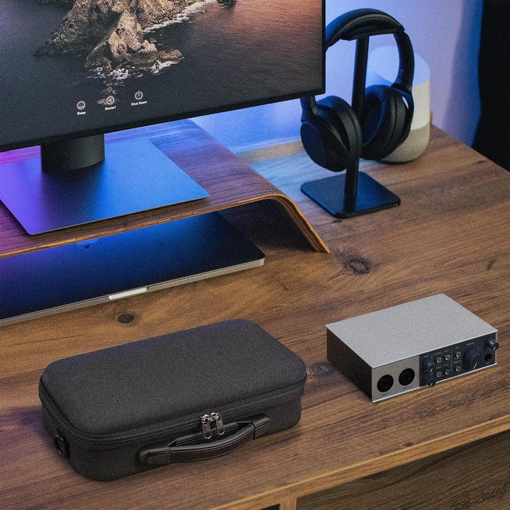 Geekria Transporttasche für Audio-Interfaces, Hartschalen-Reisetasche kompatibel mit Universal Audio