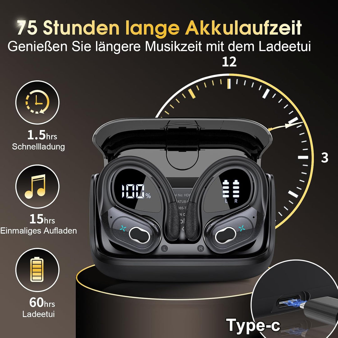 AI Kopfhörer Übersetzer, 3-in-1Bluetooth 5.4 Echtzeit Sprachübersetzer Kopfhörer 164 Sprachen mit Ap