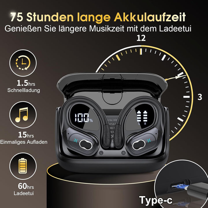 AI Kopfhörer Übersetzer, 3-in-1Bluetooth 5.4 Echtzeit Sprachübersetzer Kopfhörer 164 Sprachen mit Ap
