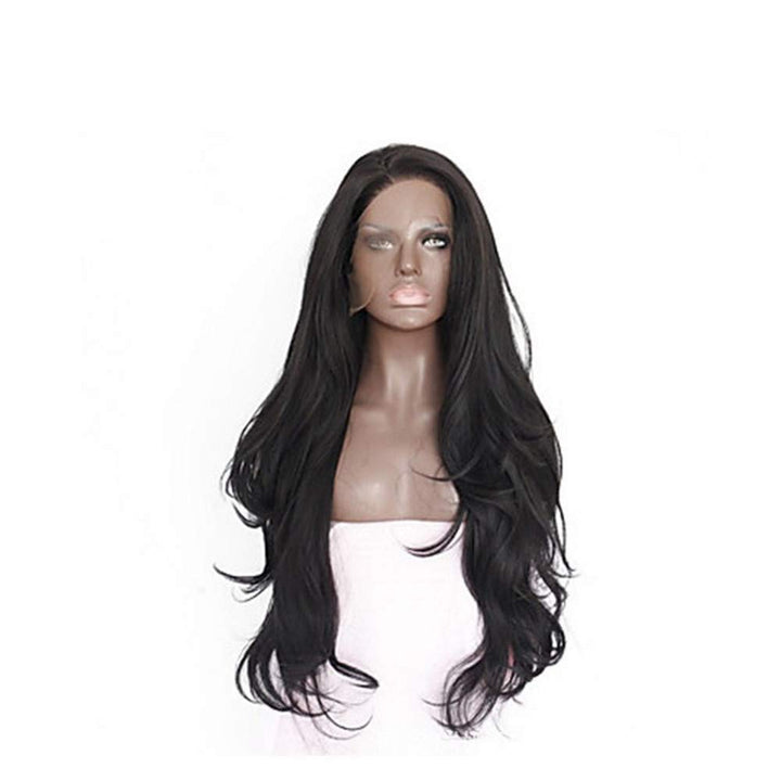 Greenmirr Schwarze Lace Front Perücke lange vordere 13X4 Lace mit seitlicher Trennwand Hitzebeständi