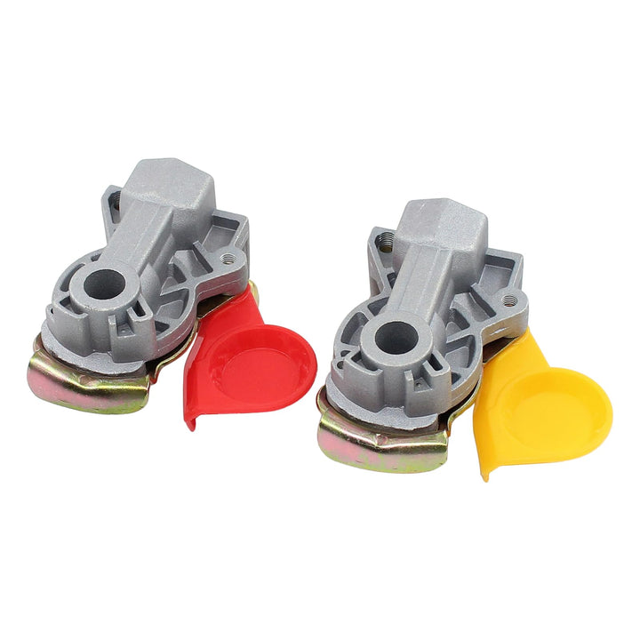 Kupplungskopf M22 Set ohne Ventil Druckluftkopf rot gelb M22x1,5 Staubkappe für Bremse Vorrat Anhäng