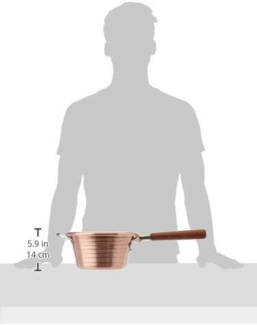Pentole Agnelli Family Cooking Kessel in Kupfer, mit Griff aus Holz 24 cm Kupferfarben, 24 cm