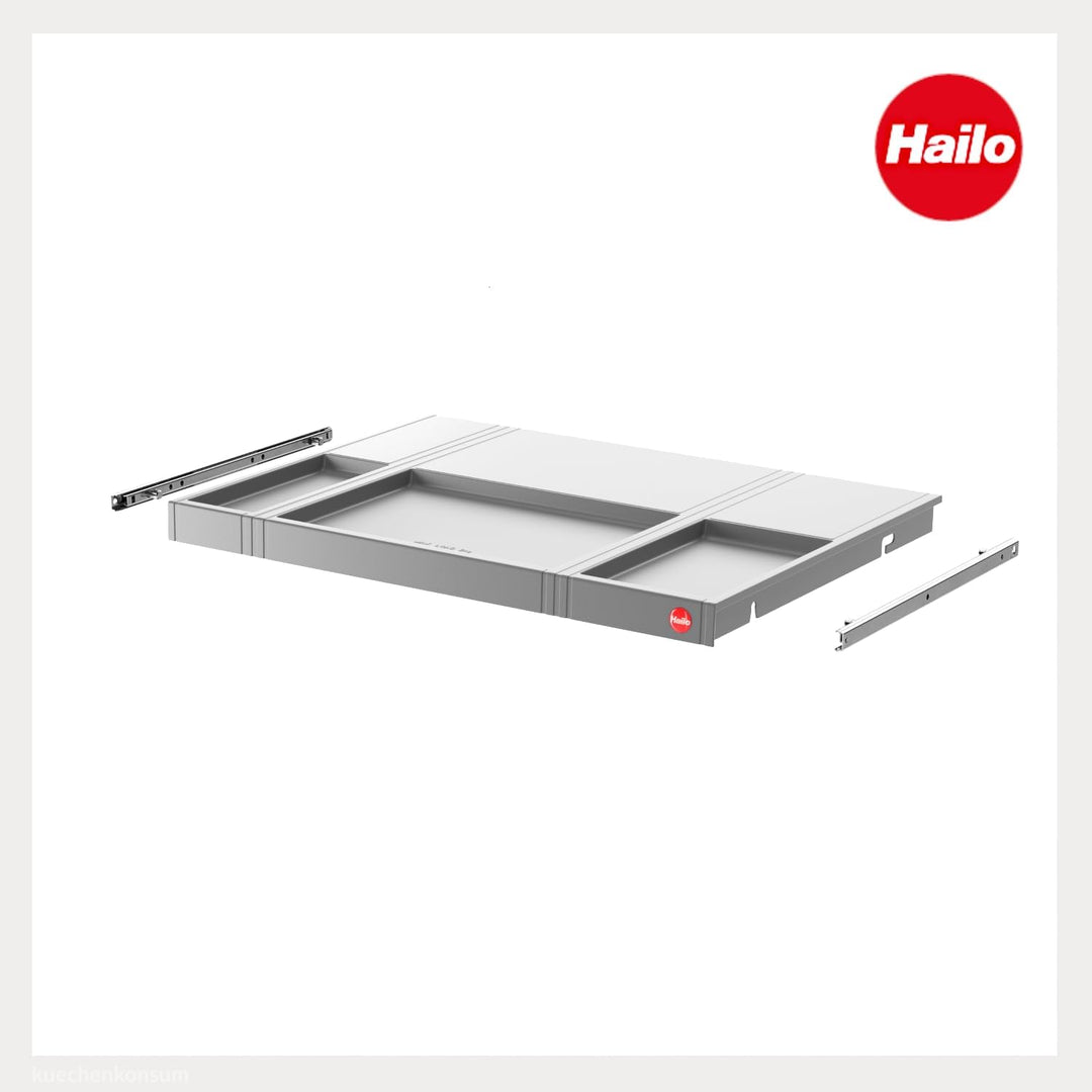 Hailo Schrankauszug Ablage Innenauszug Einlegeboden Systemschublade Tablarboden 60 cm Schrank Hellgr