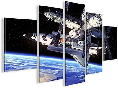 islandburner Bild Bilder auf Leinwand Space Shuttle Raumfähre im Weltall Space NASA Weltraum MF XXL