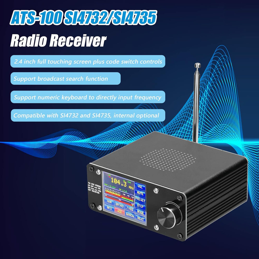 Irfora ATS-100 SI4732/SI4735 Vollwellenband-Radioempfänger FM SSB (LSB und USB) Unterstützt die Send