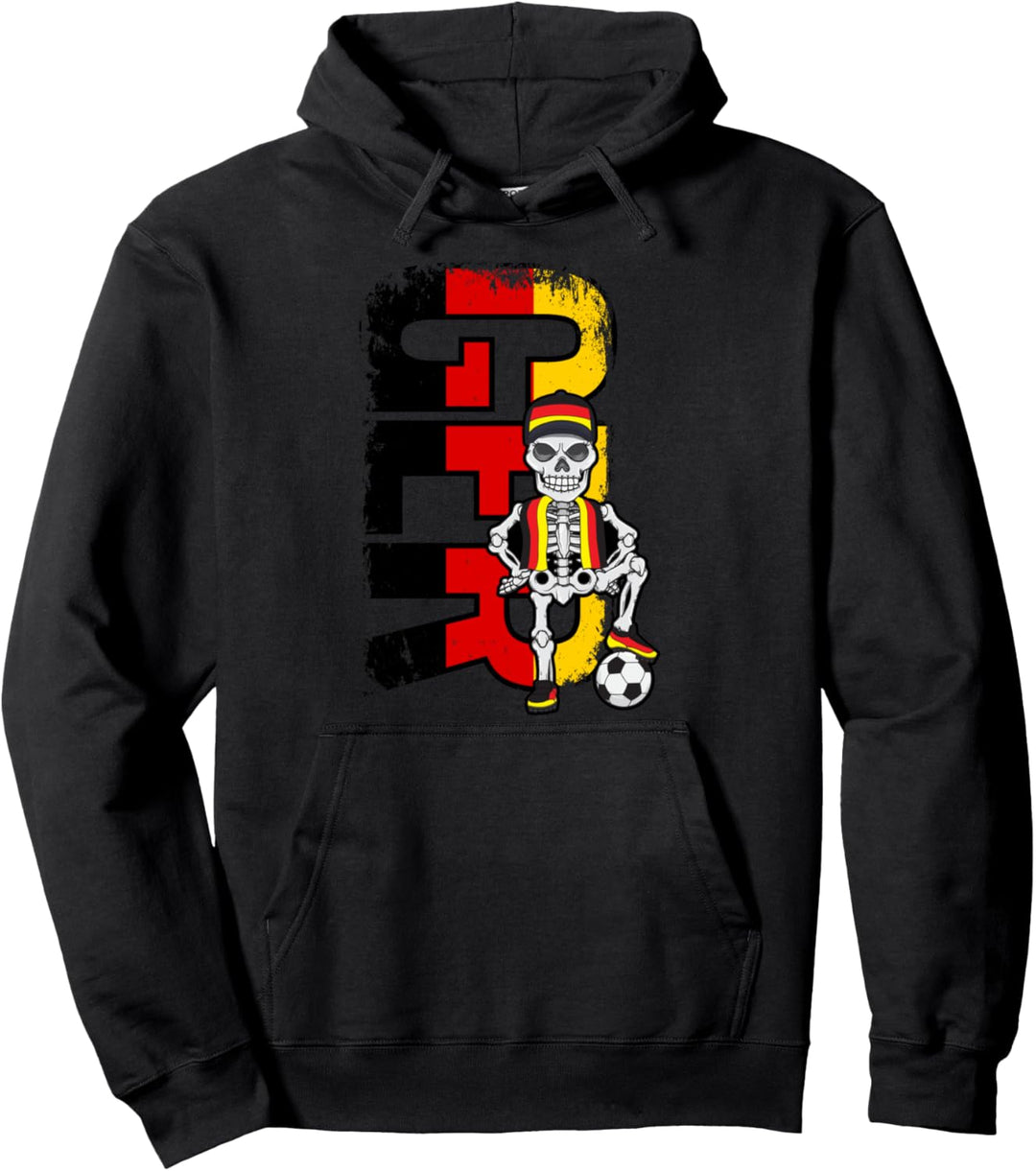 Deutschland Fussball Skelett Fan Mannschaft Pullover Hoodie