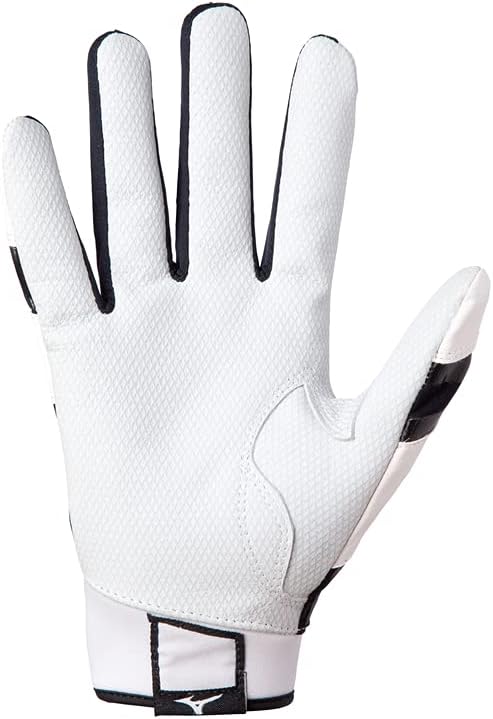 Mizuno Herren B-303 Schlaghandschuh L Weiss-Schwarz, L Weiss-Schwarz