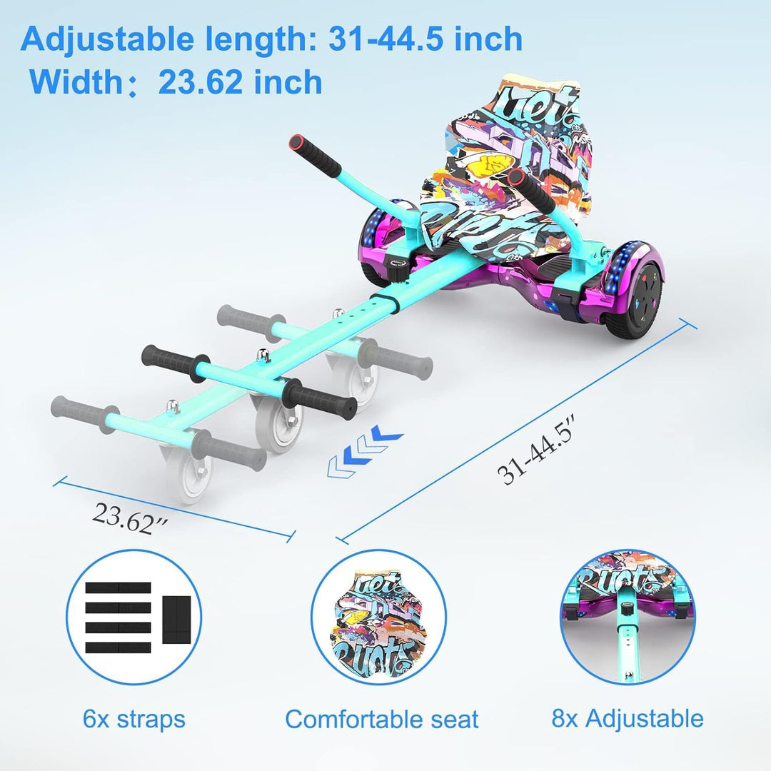 RCB Hoverboard Sitz, Go-Kart Zubehör für Hoverboards, Hoverboard mit Sitz passend für Aller 6.5"-10"