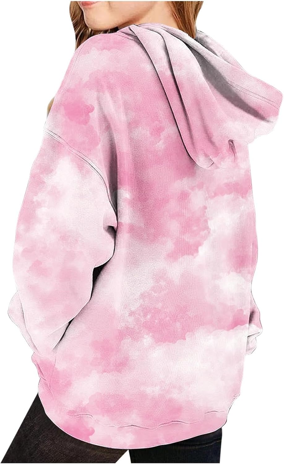 NZYIHAO Mädchen Hoodie Batik Kinder Pullover Freizeit Mode Sweatshirt mit Kapuze Herbst Winter Langa