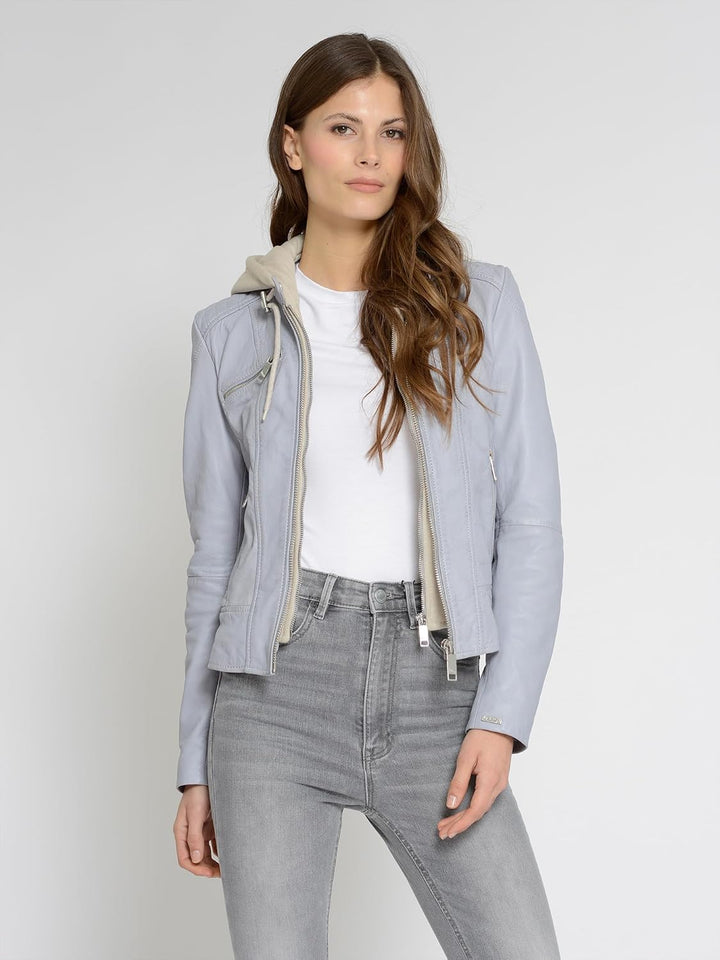 Maze Damen Lederjacke Mico Baby Blue XXL