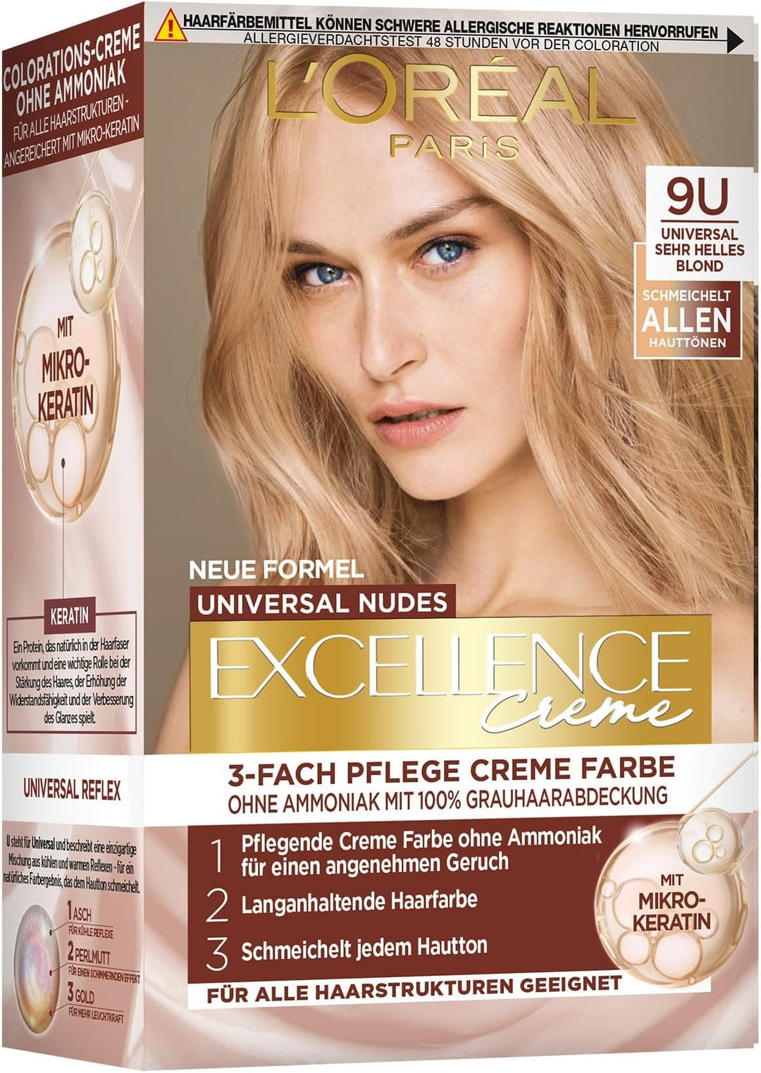 L'Oréal Paris Permanente Haarfarbe für jeden Hautton, Coloration ohne Ammoniak, Universale Nude-Töne