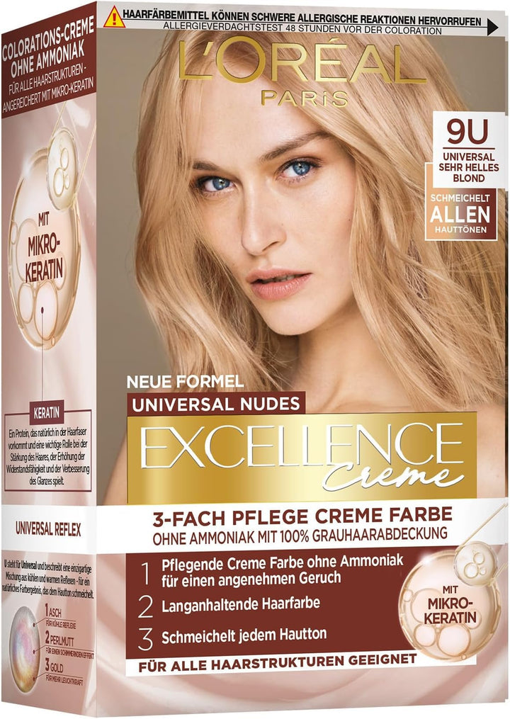 L'Oréal Paris Permanente Haarfarbe für jeden Hautton, Coloration ohne Ammoniak, Universale Nude-Töne