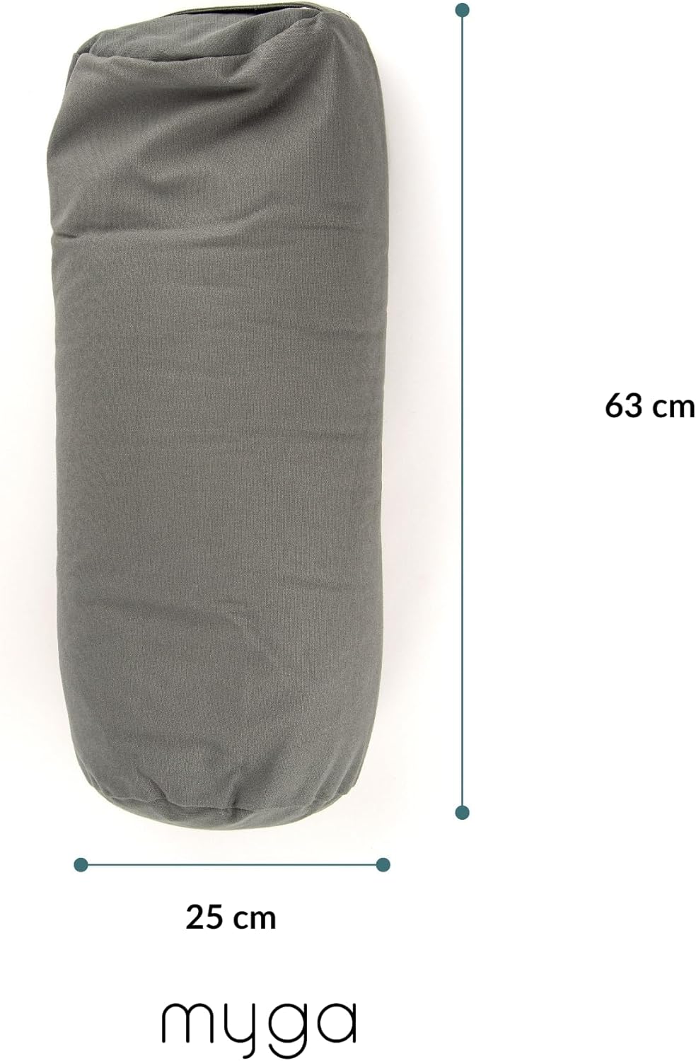 Myga Buchweizen Bolster Kissen | Ergonomisches Yoga- &amp; Meditationskissen | Abnehmbarer Bezug &amp; Natür