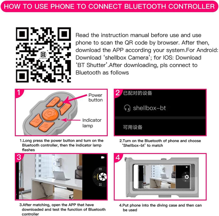 ShellBox wasserdichte Handyhülle 7.0 Zoll Unterwasser Wasserfeste Handy Wasserschutzhülle Handytasch