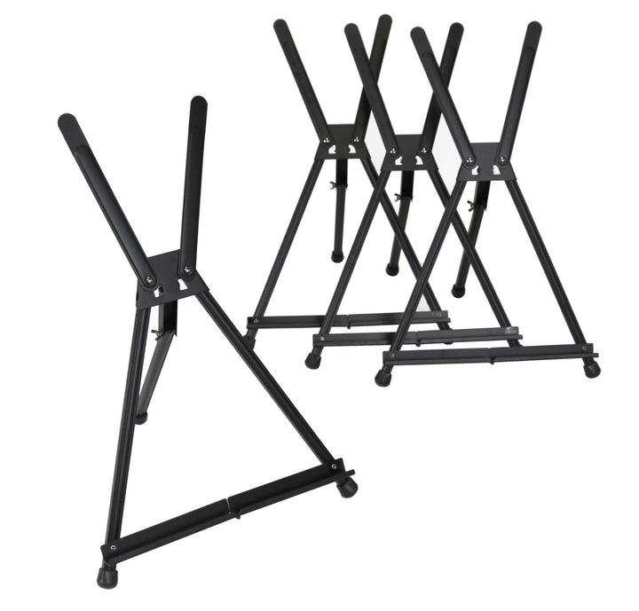 Paintersisters 4er-Set Tischstaffelei Aluminium in schwarz, Displaystaffelei, Bildhalter für Keilrah
