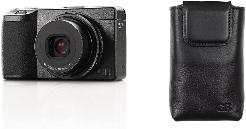 Ricoh GR IIIx Digitalkamera [Brennweite 40 mm] & Weiche Tasche aus echtem Leder GC-12 [Kompatible Mo