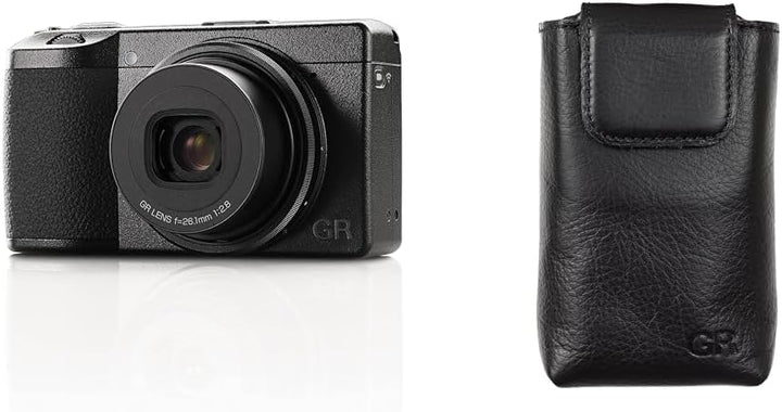 Ricoh GR IIIx Digitalkamera [Brennweite 40 mm] & Weiche Tasche aus echtem Leder GC-12 [Kompatible Mo