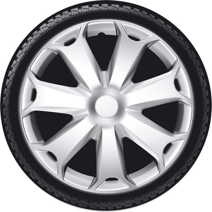 AUTO-STYLE Satz Radzierblenden Mega 14-Zoll Silber 14-inch Silber, 14-inch Silber