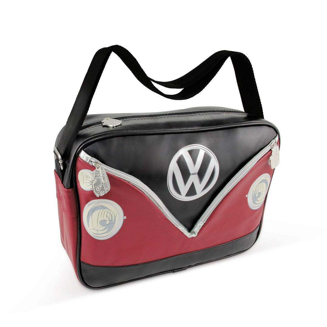 BRISA VW Collection - Volkswagen Schulter-Umhänge-Reise-Tasche-Freizeit-Bag mit VW T1 Bulli Bus Moti