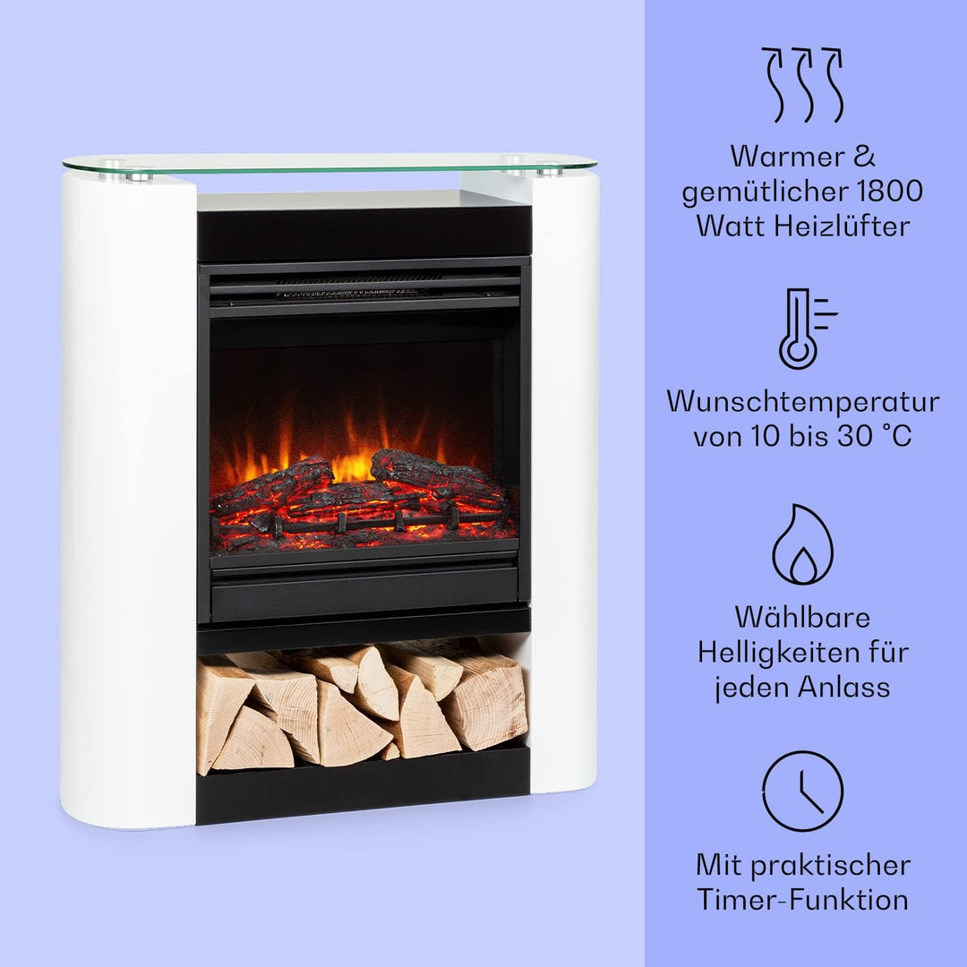 Klarstein Elektrokamin, Elektro Heizungen für Wohnzimmer & Innenräume, Elektrischer Kamin mit LED Fl