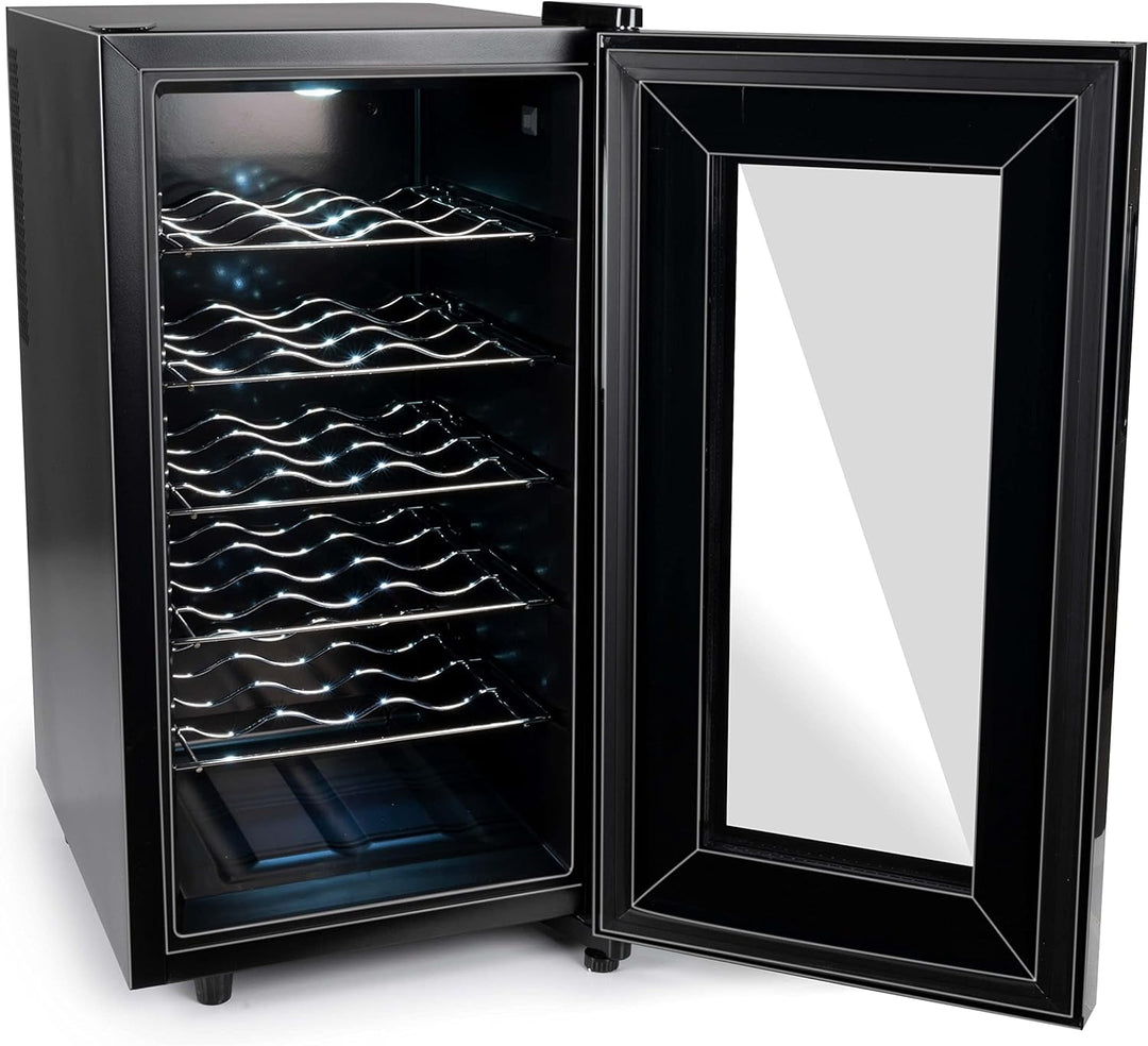 alpina Weinkühlschrank 50L - Weinkühler für 18 Flaschen - Flaschenkühler 230V - Temperatur Regelbar