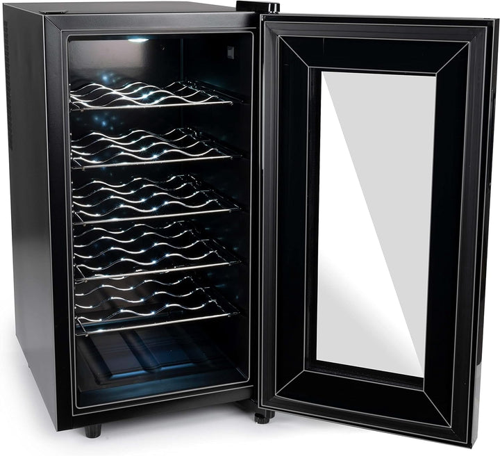 alpina Weinkühlschrank 50L - Weinkühler für 18 Flaschen - Flaschenkühler 230V - Temperatur Regelbar