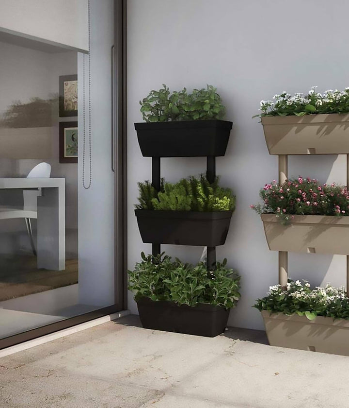 Dmora Set von 3 Vasen für den Hausgemüsegarten, Set von 3 Blumen Tür Vasen für Innen oder Aussen , 1